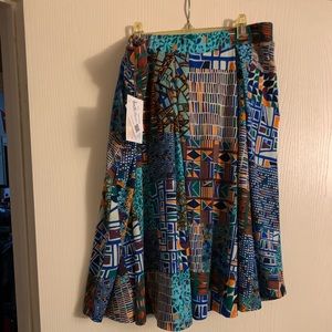 LuLaRoe Madison teal navy geometric 2xl